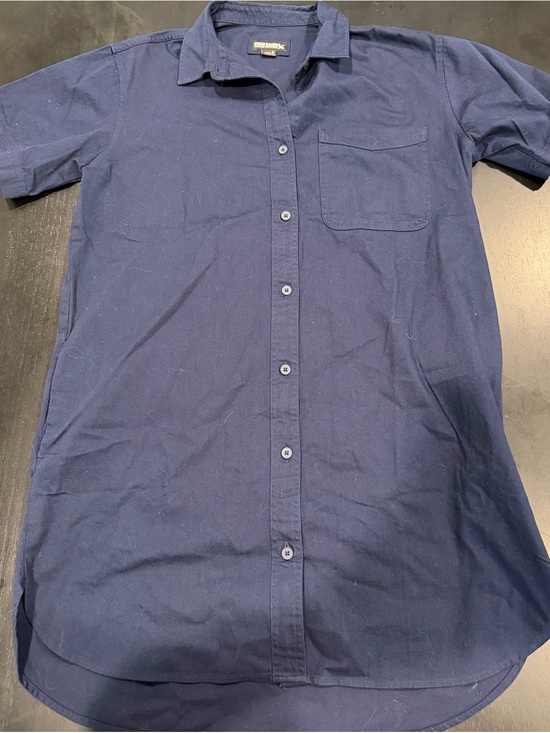 Eddie Bauer Dresses & Skirts - Eddie Bauer Navy Short-Sleeve Button Front Dress